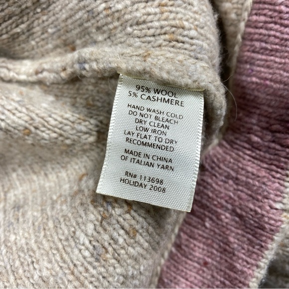 Margaret O'Leary Knit Cashmere Wool Blend Snap Button Cottage Cardigan Size S - Picture 8 of 8